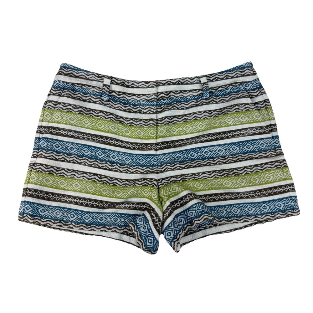 Ann Taylor LOFT The Riviera Womens Shorts Sz 10 Geometric Jacquard Textured Boho
